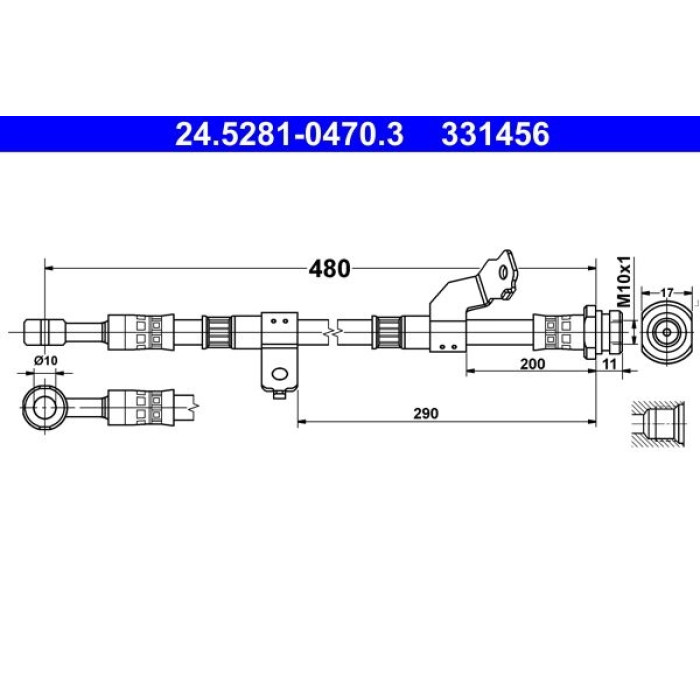 ATE 24.5281-0470.3 Bremsschlauch ATE 24.5281-0470.3 Bremsschlauch