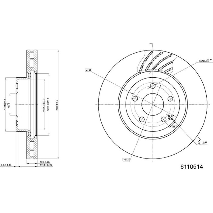 Metzger 6110514 Bremsscheibe