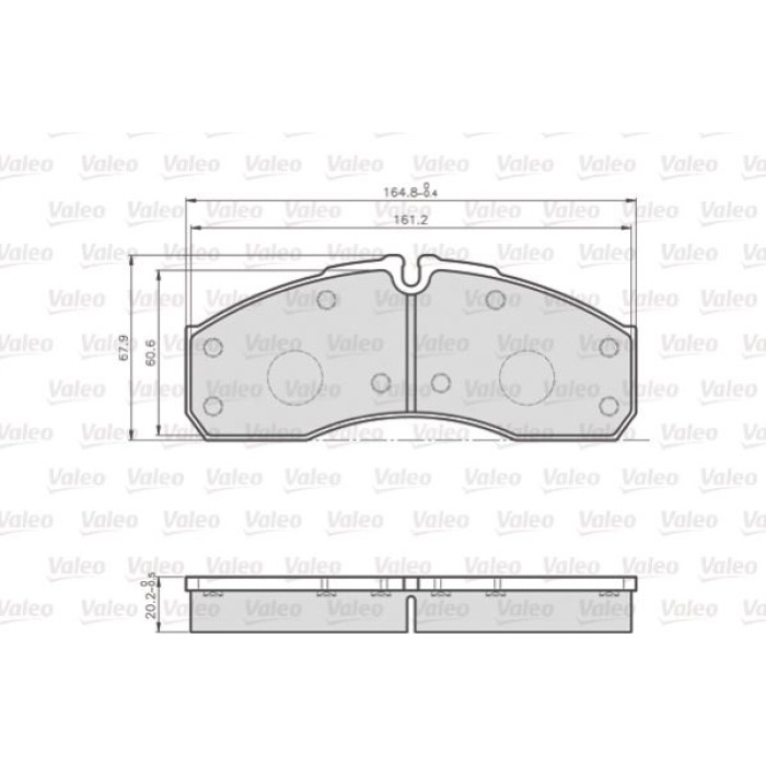 Valeo 872160 Bremsbelagsatz, Scheibenbremse OPTIPACK for LCV Valeo 872160 Bremsbelagsatz, Scheibenbremse OPTIPACK for LCV