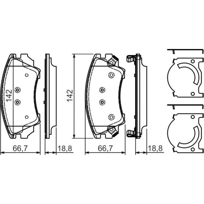 BOSCH 0 986 494 275 Bremsbelagsatz, Scheibenbremse