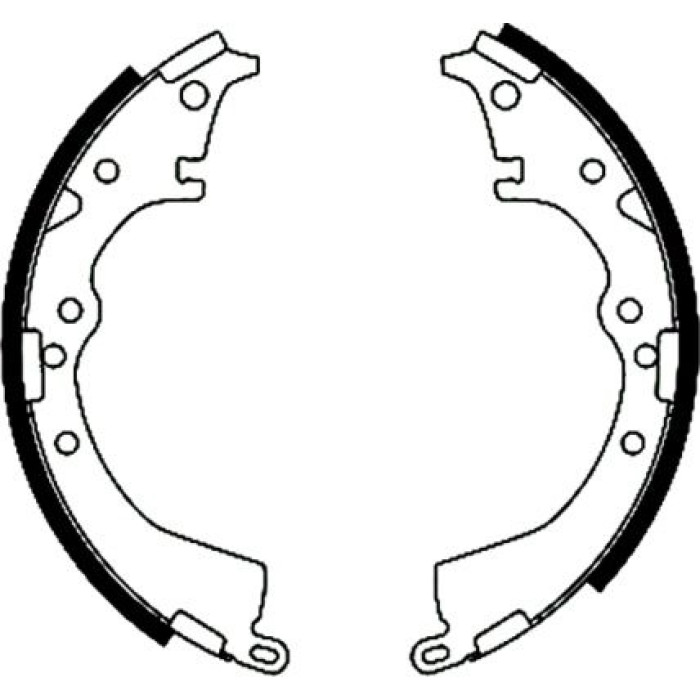 Hella 8DB 355 002-031 Bremsbackensatz Hella 8DB 355 002-031 Bremsbackensatz