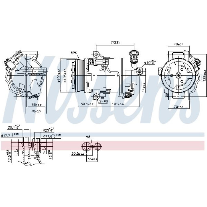 Nissens 890006 Kompressor, Klimaanlage FIRST FIT Nissens 890006 Kompressor, Klimaanlage FIRST FIT