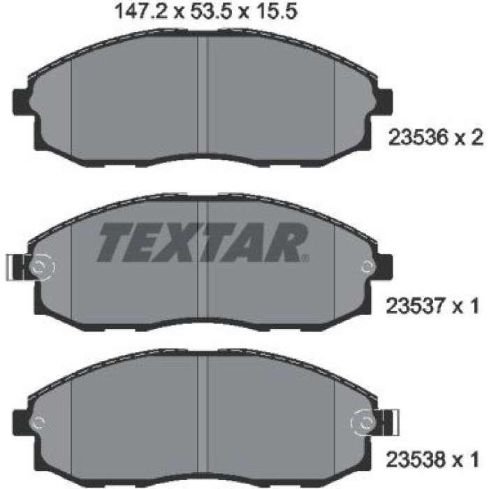 Textar 2353601 Bremsbelagsatz, Scheibenbremse Textar 2353601 Bremsbelagsatz, Scheibenbremse