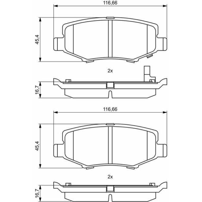 BOSCH 0 986 494 706 Bremsbelagsatz, Scheibenbremse BOSCH 0 986 494 706 Bremsbelagsatz, Scheibenbremse