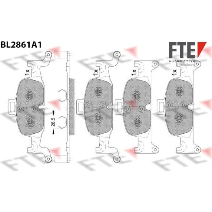 FTE 9011101 Bremsbelagsatz, Scheibenbremse FTE 9011101 Bremsbelagsatz, Scheibenbremse