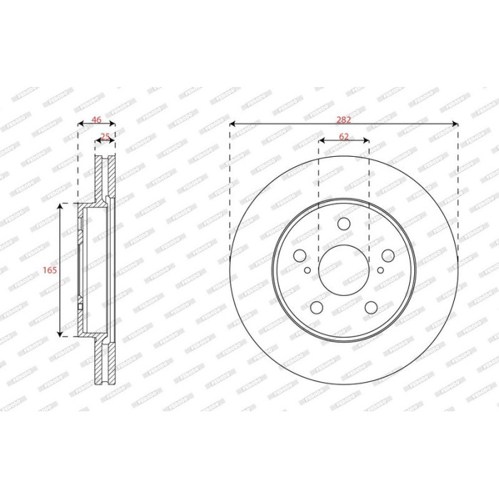 Ferodo DDF3029C Bremsscheibe PREMIER Ferodo DDF3029C Bremsscheibe PREMIER