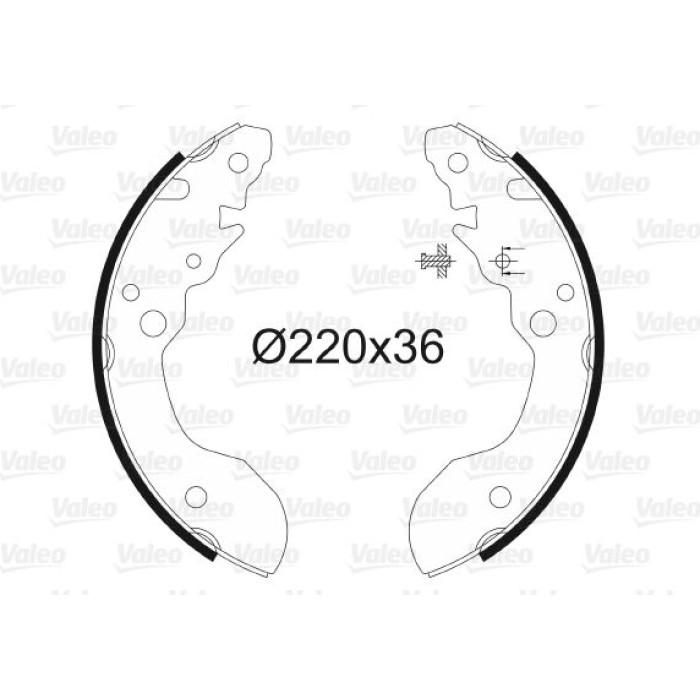 Valeo 562755 Bremsbackensatz