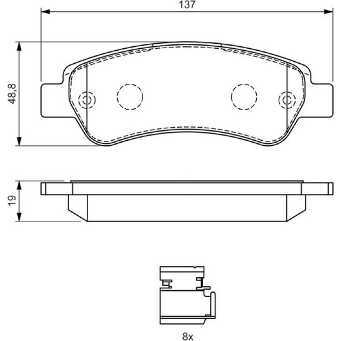 BOSCH 0 986 494 604 Bremsbelagsatz, Scheibenbremse