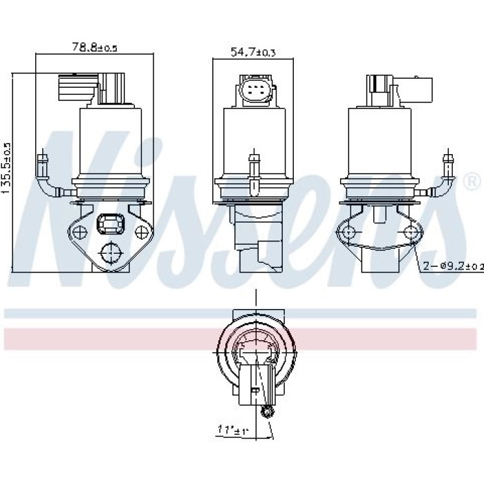 Nissens 98201 AGR-Ventil FIRST FIT Nissens 98201 AGR-Ventil FIRST FIT