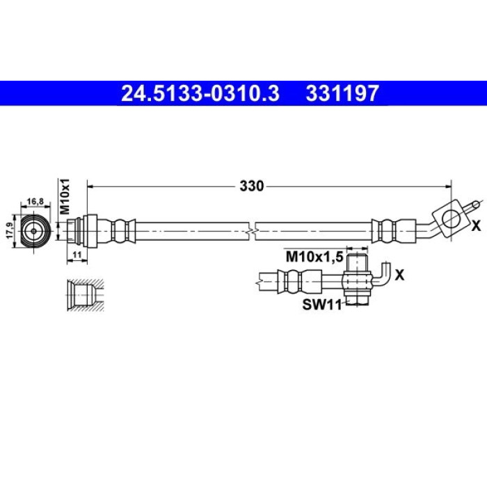 ATE 24.5133-0310.3 Bremsschlauch ATE 24.5133-0310.3 Bremsschlauch
