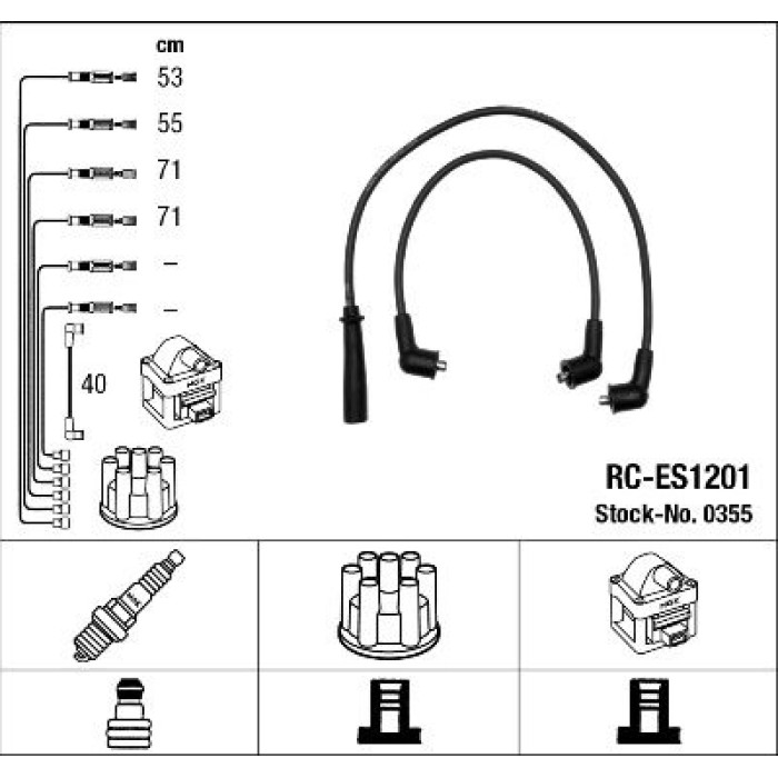NGK 0355 Zündleitungssatz NGK 0355 Zündleitungssatz