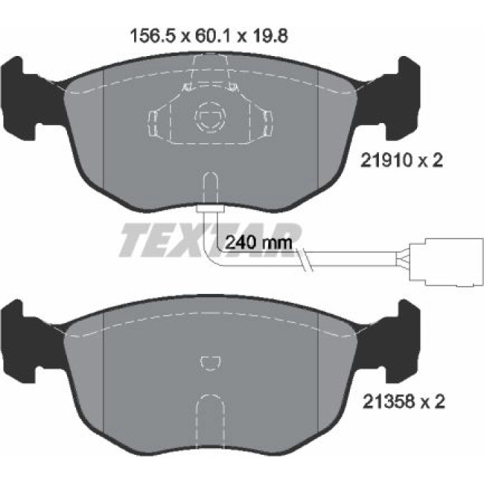 Textar 2191003 Bremsbelagsatz, Scheibenbremse Textar 2191003 Bremsbelagsatz, Scheibenbremse