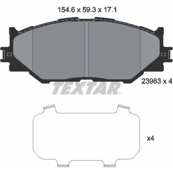 Textar 2398301 Bremsbelagsatz, Scheibenbremse Textar 2398301 Bremsbelagsatz, Scheibenbremse