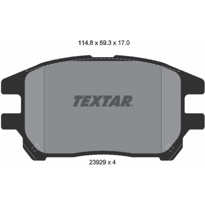 Textar 2392901 Bremsbelagsatz, Scheibenbremse