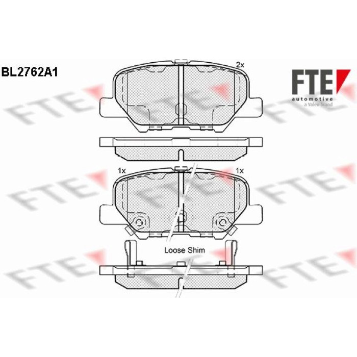 FTE 9010969 Bremsbelagsatz, Scheibenbremse