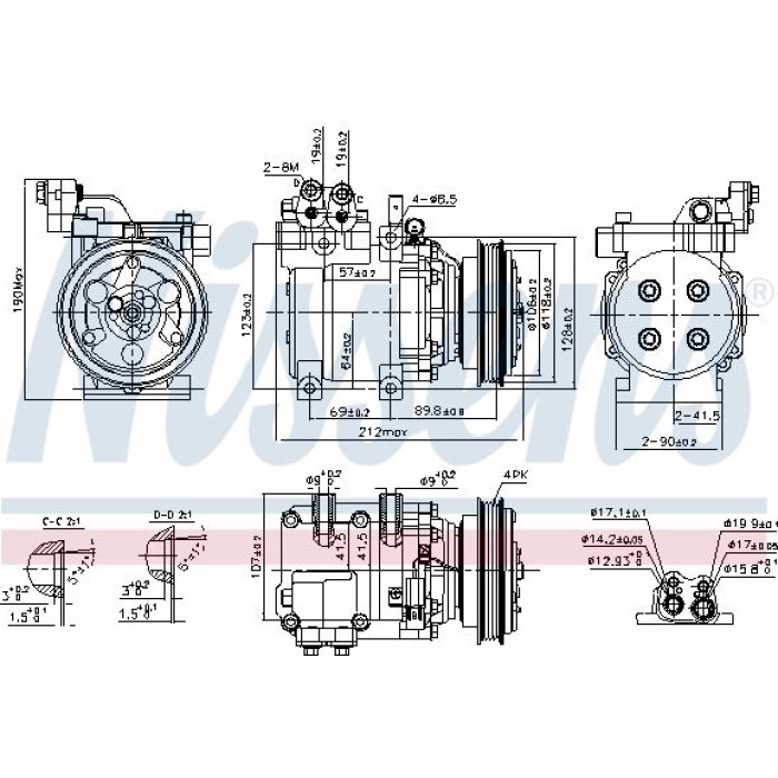 Nissens 89082 Kompressor, Klimaanlage FIRST FIT Nissens 89082 Kompressor, Klimaanlage FIRST FIT
