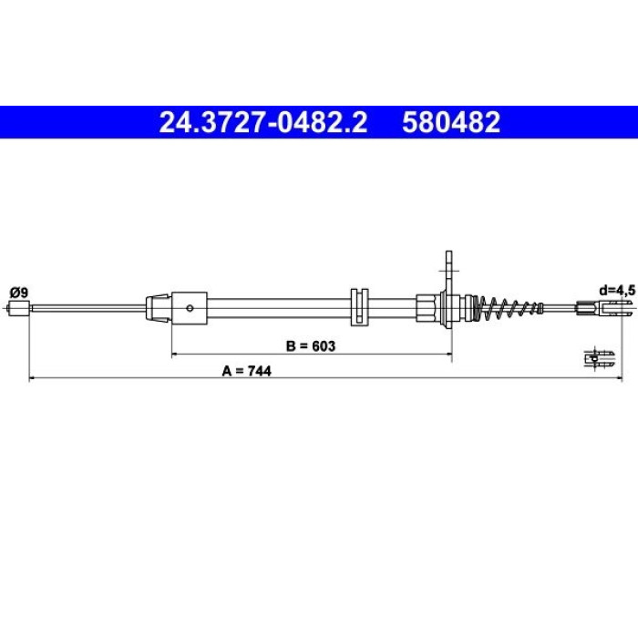 ATE 24.3727-0482.2 Seilzug, Feststellbremse