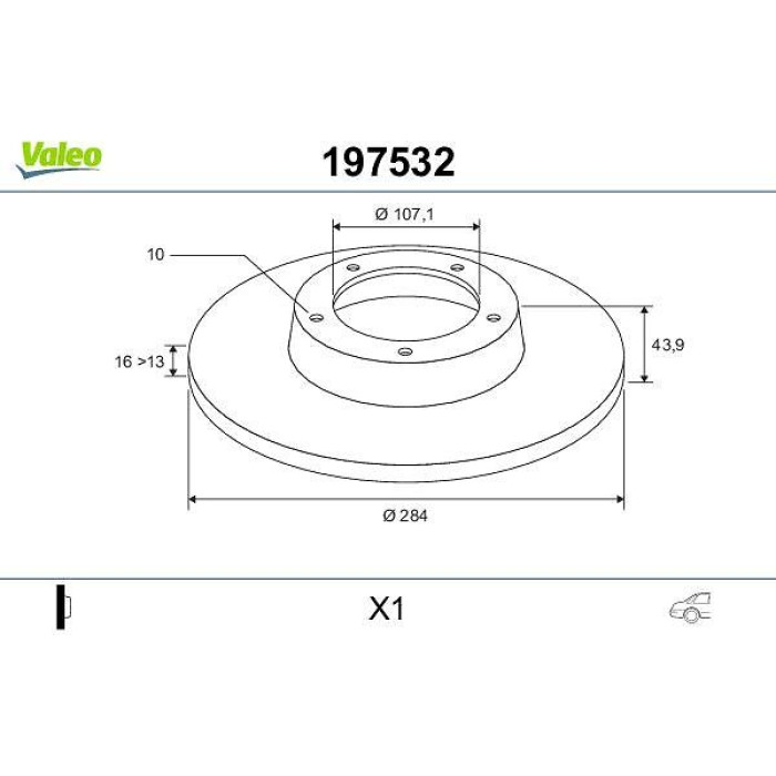 Valeo 197532 Bremsscheibe Valeo 197532 Bremsscheibe