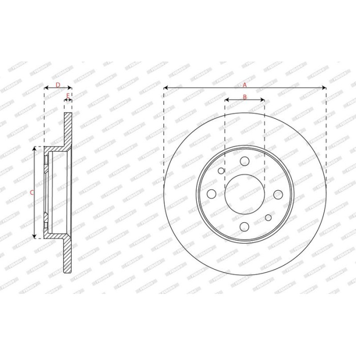 Ferodo DDF2218C Bremsscheibe PREMIER