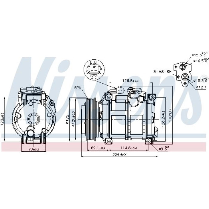 Nissens 89074 Kompressor, Klimaanlage FIRST FIT Nissens 89074 Kompressor, Klimaanlage FIRST FIT