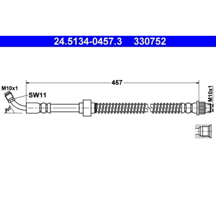 ATE 24.5134-0457.3 Bremsschlauch ATE 24.5134-0457.3 Bremsschlauch