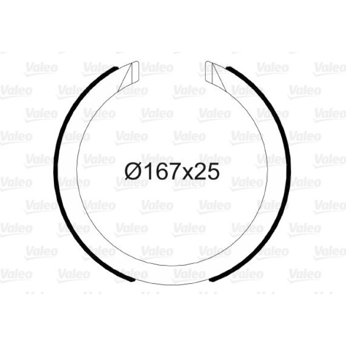 Valeo 564149 Bremsbackensatz, Feststellbremse Valeo 564149 Bremsbackensatz, Feststellbremse