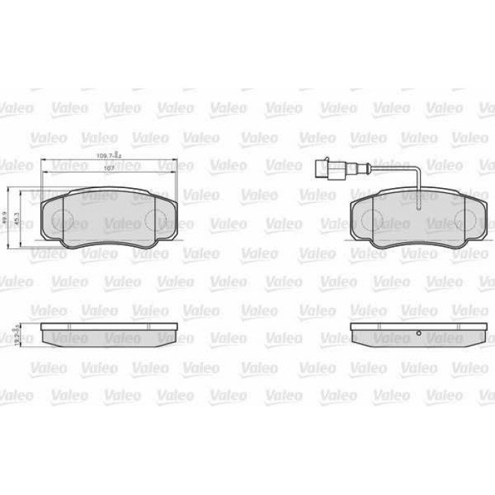 Valeo 873921 Bremsbelagsatz, Scheibenbremse OPTIPACK for LCV