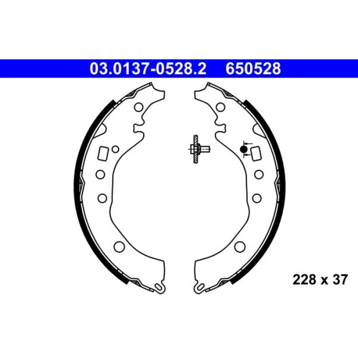 ATE 03.0137-0528.2 Bremsbackensatz ATE 03.0137-0528.2 Bremsbackensatz