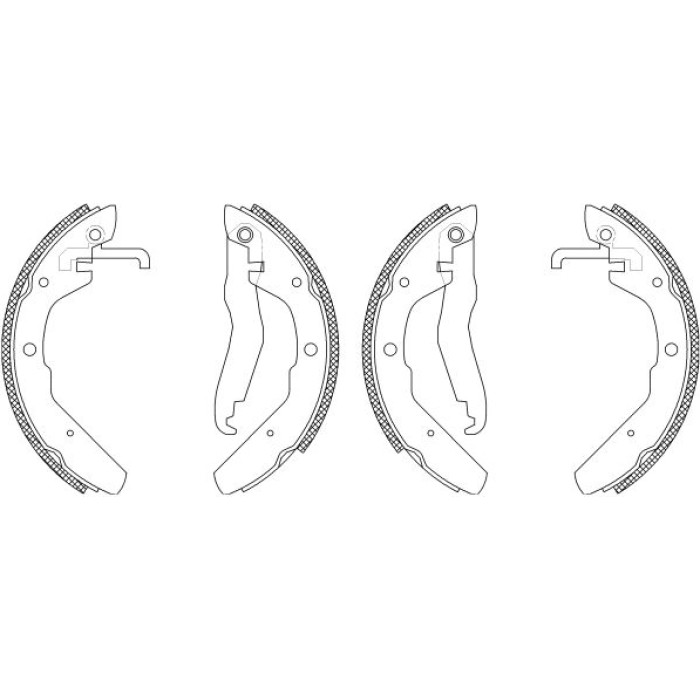 Hella 8DB 355 003-501 Bremsbackensatz Shoe Kit Hella 8DB 355 003-501 Bremsbackensatz Shoe Kit