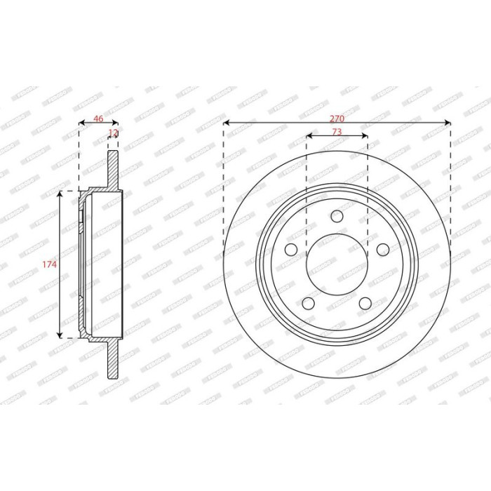 Ferodo DDF2229C Bremsscheibe PREMIER Ferodo DDF2229C Bremsscheibe PREMIER
