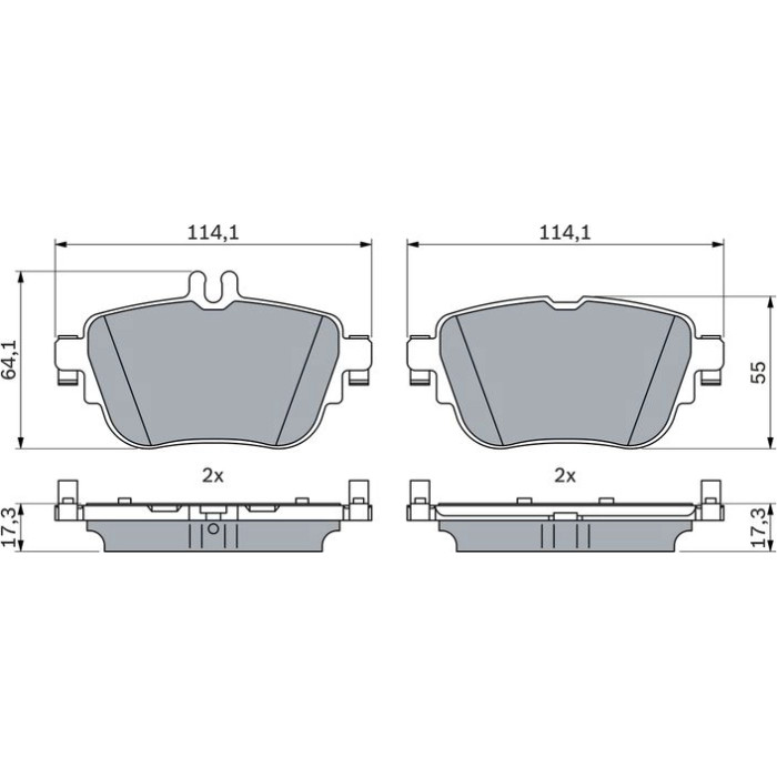 BOSCH 0 986 424 845 Bremsbelagsatz, Scheibenbremse BOSCH 0 986 424 845 Bremsbelagsatz, Scheibenbremse
