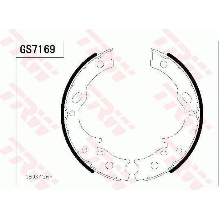 TRW GS7169 Bremsbackensatz, Feststellbremse