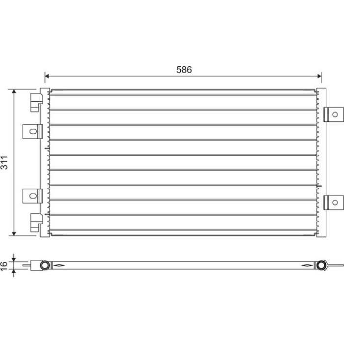 Valeo 818006 Kondensator, Klimaanlage