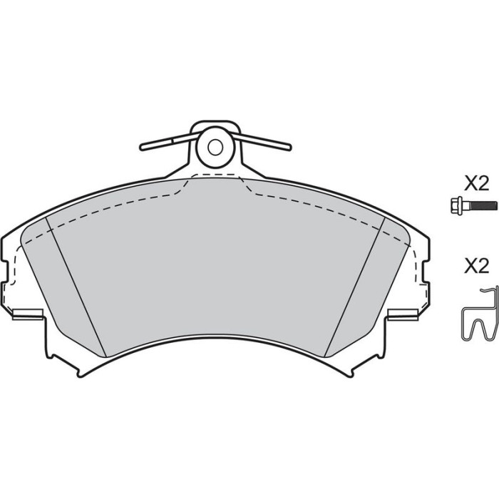 Valeo 598493 Bremsbelagsatz, Scheibenbremse