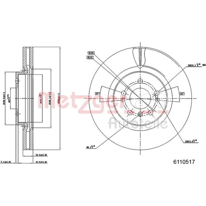 Metzger 6110517 Bremsscheibe Metzger 6110517 Bremsscheibe