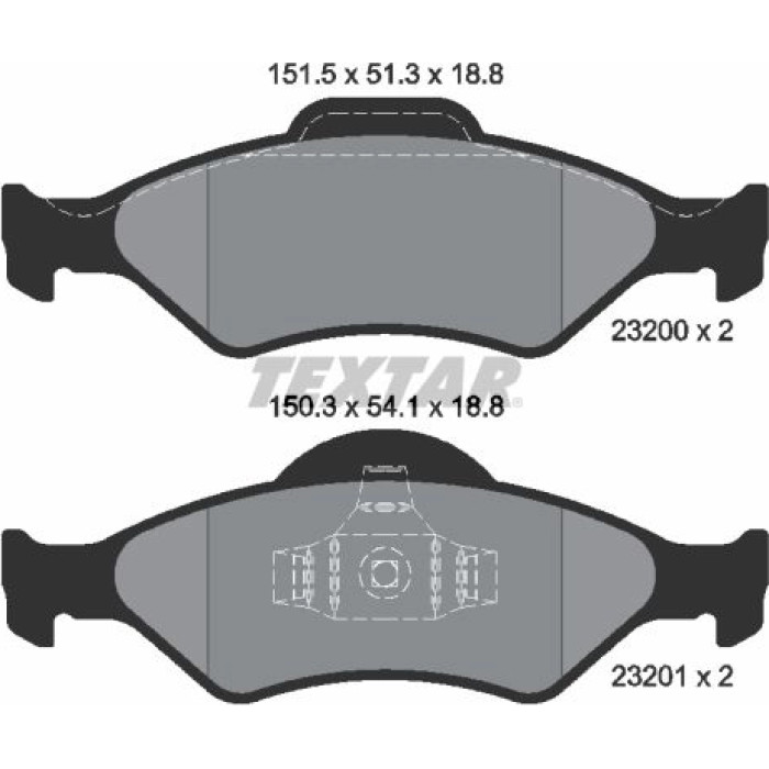 Textar 2320001 Bremsbelagsatz, Scheibenbremse Q+