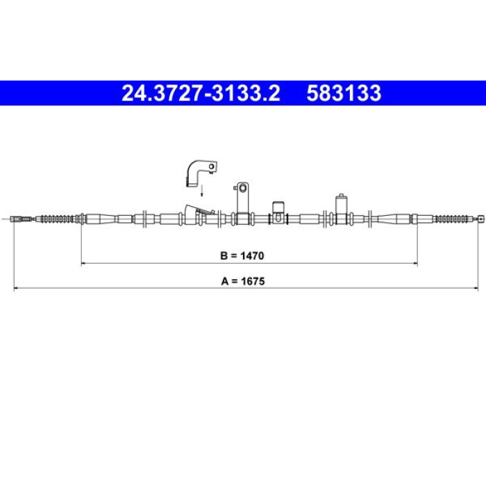 ATE 24.3727-3133.2 Seilzug, Feststellbremse ATE 24.3727-3133.2 Seilzug, Feststellbremse