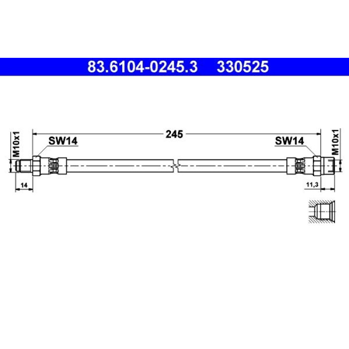 ATE 83.6104-0245.3 Bremsschlauch ATE 83.6104-0245.3 Bremsschlauch