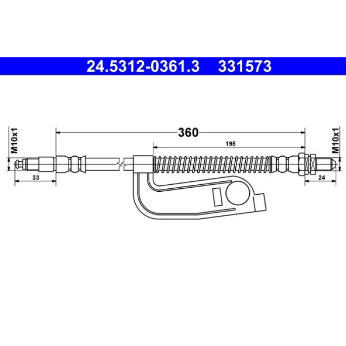 ATE 24.5312-0361.3 Bremsschlauch ATE 24.5312-0361.3 Bremsschlauch