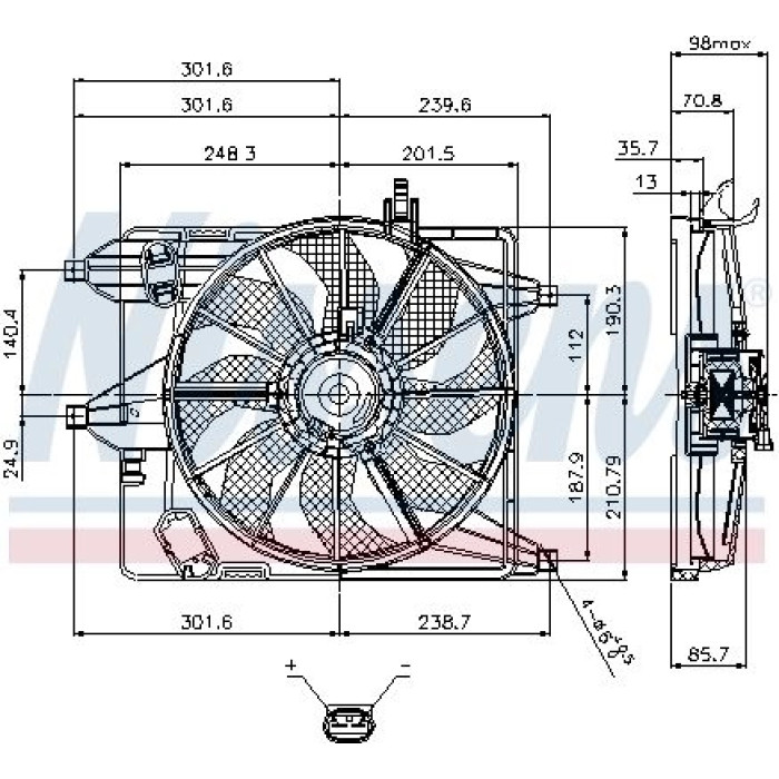Nissens 85252 Lüfter, Motorkühlung