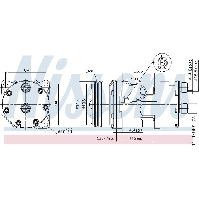 Nissens 89123 Kompressor, Klimaanlage FIRST FIT