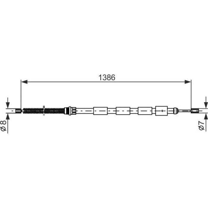 BOSCH 1 987 477 145 Seilzug, Feststellbremse BOSCH 1 987 477 145 Seilzug, Feststellbremse