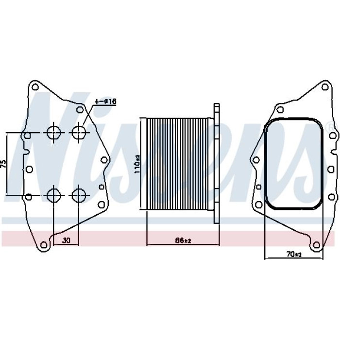 Nissens 90862 Ölkühler, Motoröl Nissens 90862 Ölkühler, Motoröl
