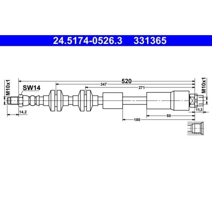 ATE 24.5174-0526.3 Bremsschlauch