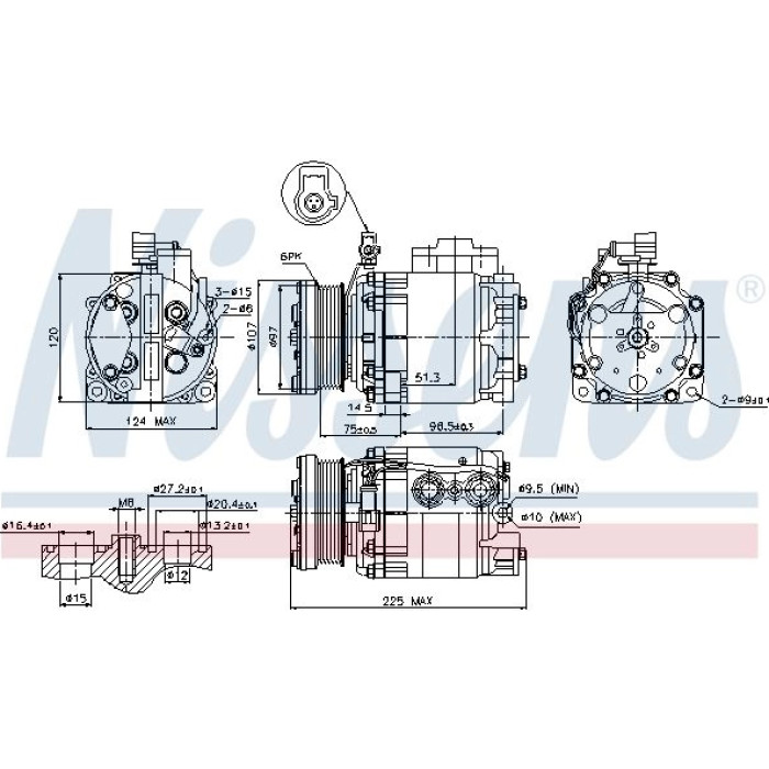 Nissens 89354 Kompressor, Klimaanlage FIRST FIT Nissens 89354 Kompressor, Klimaanlage FIRST FIT