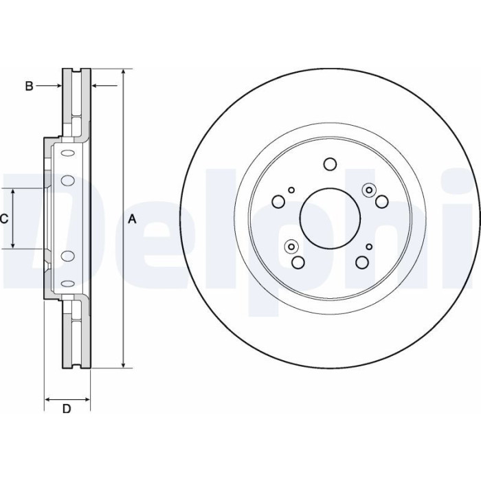 Delphi BG4808C Bremsscheibe Delphi BG4808C Bremsscheibe