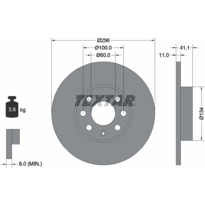 Textar 92091700 Bremsscheibe