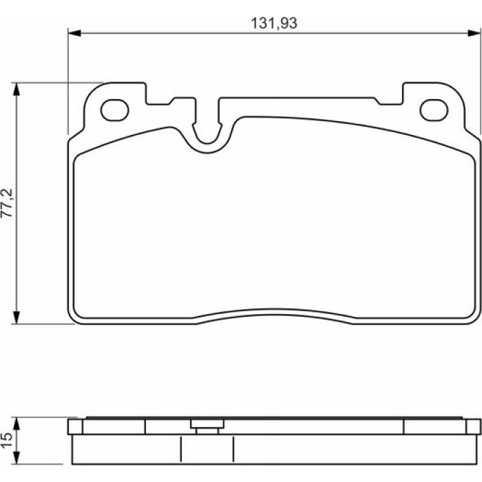 BOSCH 0 986 494 702 Bremsbelagsatz, Scheibenbremse