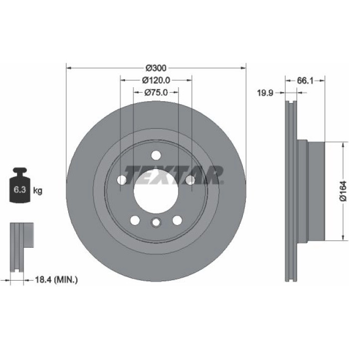 Textar 92257203 Bremsscheibe PRO Textar 92257203 Bremsscheibe PRO