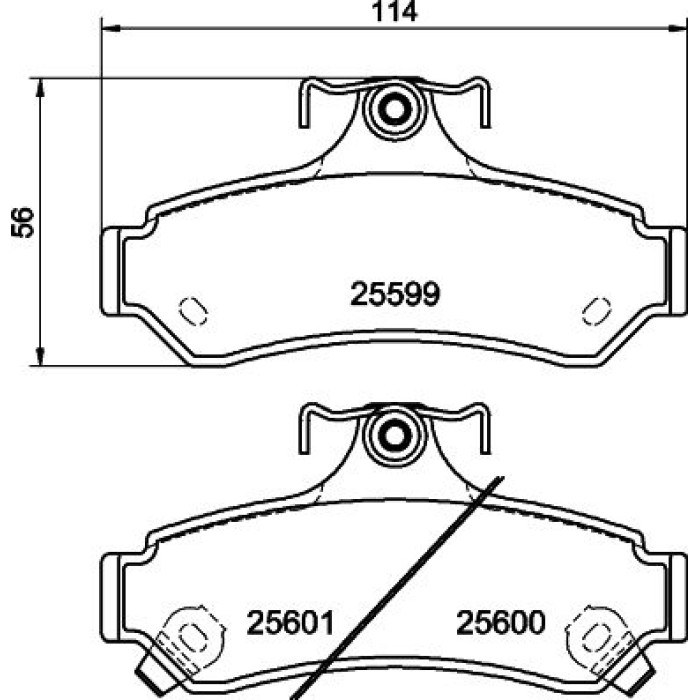 Hella 8DB 355 020-531 Bremsbelagsatz, Scheibenbremse Hella 8DB 355 020-531 Bremsbelagsatz, Scheibenbremse